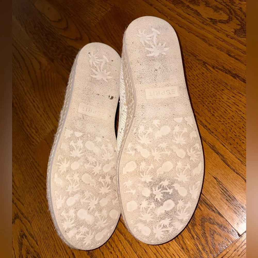Esprit Slip-On Crochet Woven Espadrille - Cream Nadine